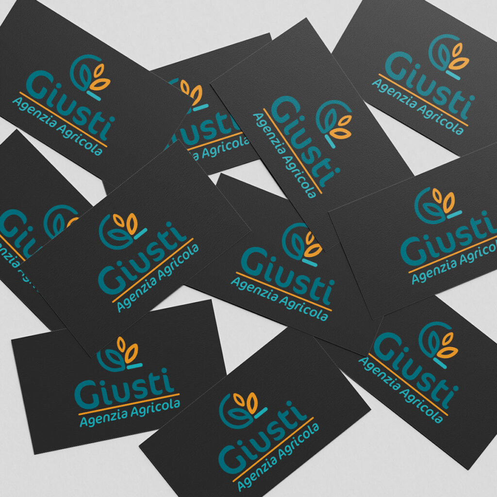 biglietti da visita per l'agenzia agricola giusti